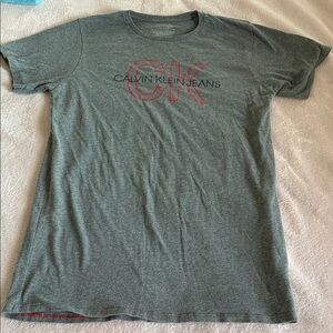 Calvin Klein Charcoal Tee with Red CK Logo